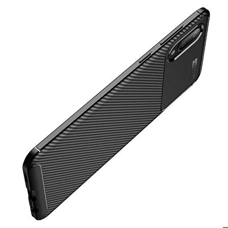 Samsung Galaxy A02 Uyumlu Kılıf Ultra Slim Fit Karbon Silikon