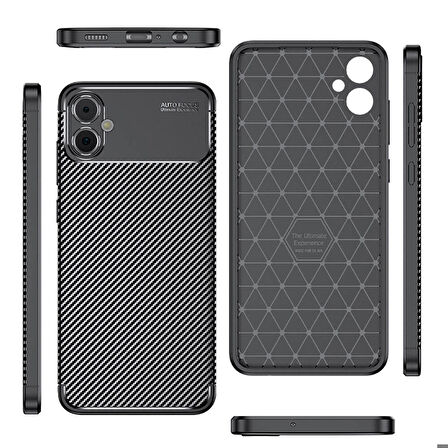 Samsung Galaxy A05 Uyumlu Kılıf Ultra Slim Fit Karbon Silikon