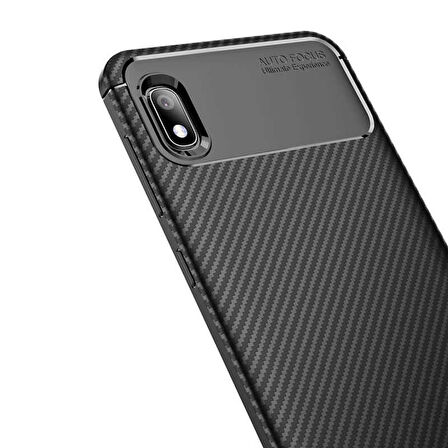 Samsung Galaxy A10 Uyumlu Kılıf Ultra Slim Fit Karbon Silikon