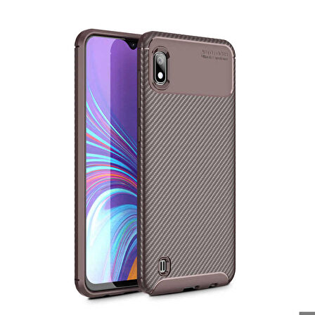 Samsung Galaxy A10 Uyumlu Kılıf Ultra Slim Fit Karbon Silikon