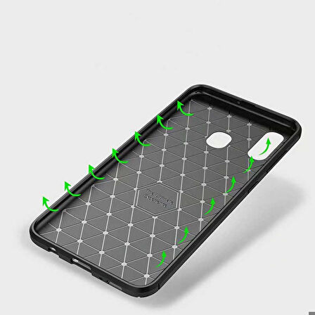 Samsung Galaxy A10S Uyumlu Kılıf Ultra Slim Fit Karbon Silikon