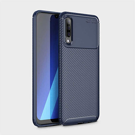 Samsung Galaxy A50 Uyumlu Kılıf Ultra Slim Fit Karbon Silikon