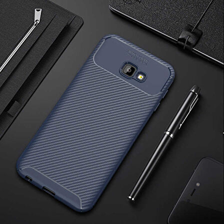 Samsung Galaxy J4 Plus Uyumlu Kılıf Ultra Slim Fit Karbon Silikon