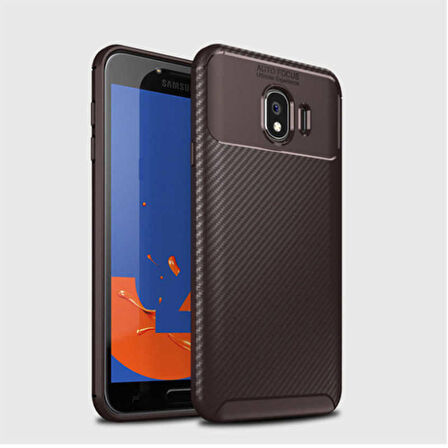Samsung Galaxy J4 Uyumlu Kılıf Ultra Slim Fit Karbon Silikon