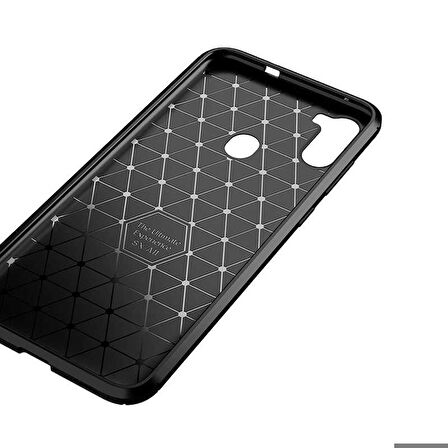 Samsung Galaxy M11 Uyumlu Kılıf Ultra Slim Fit Karbon Silikon