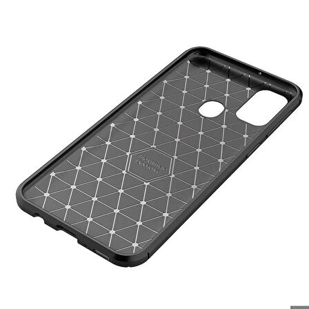 Samsung Galaxy M31 Uyumlu Kılıf Ultra Slim Fit Karbon Silikon