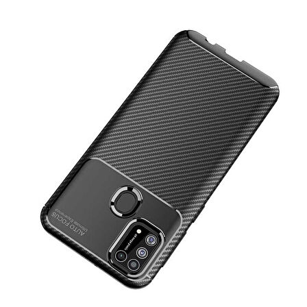 Samsung Galaxy M31 Uyumlu Kılıf Ultra Slim Fit Karbon Silikon