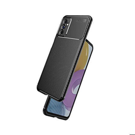 Samsung Galaxy M52 Uyumlu Kılıf Ultra Slim Fit Karbon Silikon