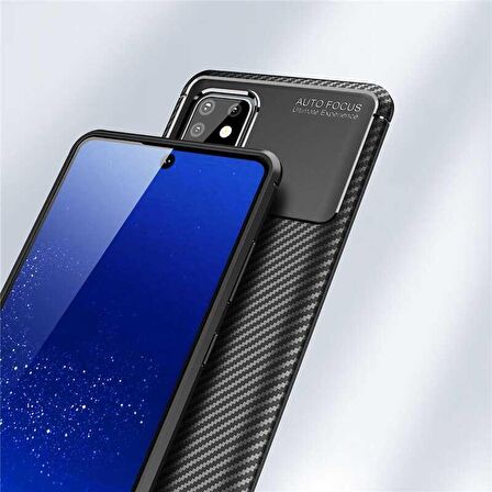 Samsung Galaxy Note 10 Lite Uyumlu Kılıf Ultra Slim Fit Karbon Silikon