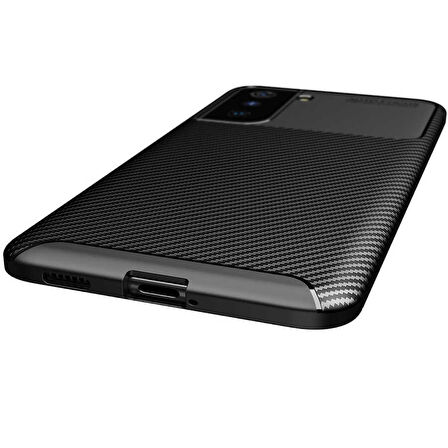 Samsung Galaxy S21 Plus Uyumlu Kılıf Ultra Slim Fit Karbon Silikon