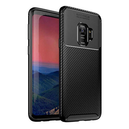 Samsung Galaxy S9 Uyumlu Kılıf Ultra Slim Fit Karbon Silikon
