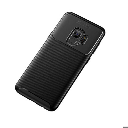 Samsung Galaxy S9 Uyumlu Kılıf Ultra Slim Fit Karbon Silikon