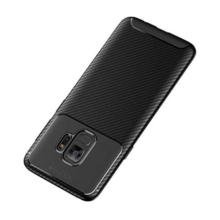 Samsung Galaxy S9 Uyumlu Kılıf Ultra Slim Fit Karbon Silikon