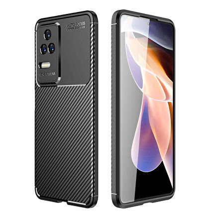 Xiaomi Poco F4 Uyumlu Kılıf Ultra Slim Fit Karbon Silikon