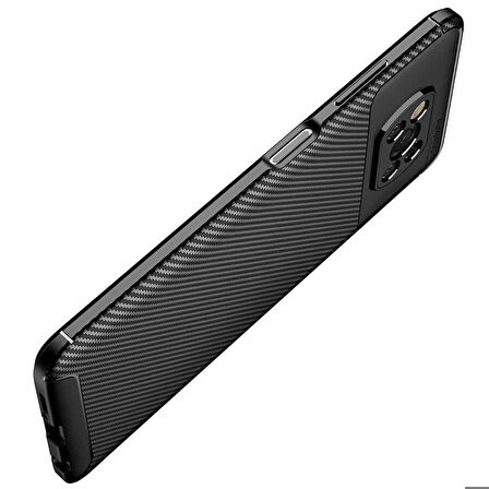 Xiaomi Poco X3 Uyumlu Kılıf Ultra Slim Fit Karbon Silikon