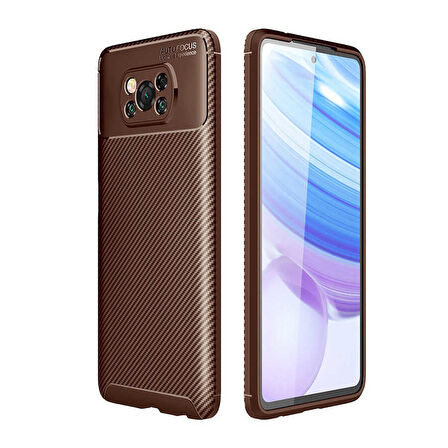 Xiaomi Poco X3 Uyumlu Kılıf Ultra Slim Fit Karbon Silikon