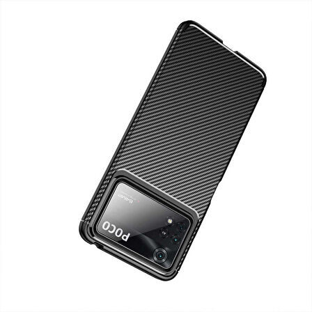 Xiaomi Poco X4 Pro 5G Uyumlu Kılıf Ultra Slim Fit Karbon Silikon