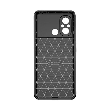 Xiaomi Redmi 12C Uyumlu Kılıf Ultra Slim Fit Karbon Silikon
