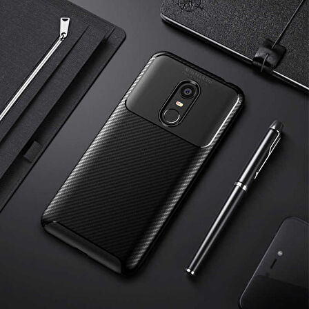 Xiaomi Redmi 5 Plus Uyumlu Kılıf Ultra Slim Fit Karbon Silikon