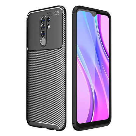 Xiaomi Redmi 9 Uyumlu Kılıf Ultra Slim Fit Karbon Silikon