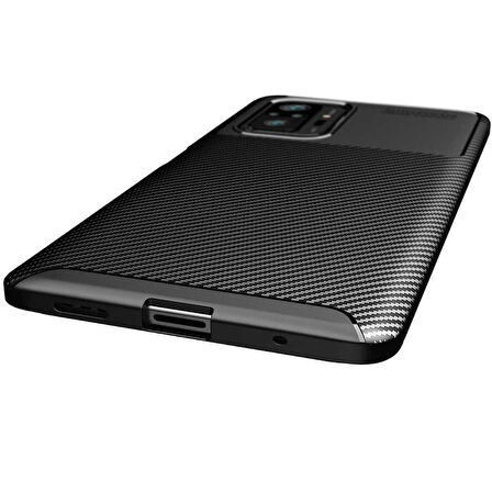 Xiaomi Redmi Note 10 Pro Uyumlu Kılıf Ultra Slim Fit Karbon Silikon