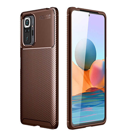 Xiaomi Redmi Note 10 Pro Uyumlu Kılıf Ultra Slim Fit Karbon Silikon