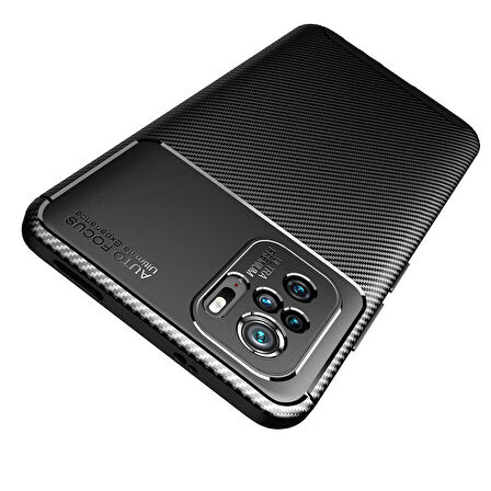 Xiaomi Redmi Note 10S Uyumlu Kılıf Ultra Slim Fit Karbon Silikon