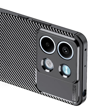 Xiaomi Redmi Note 13 5G Uyumlu Kılıf Ultra Slim Fit Karbon Silikon