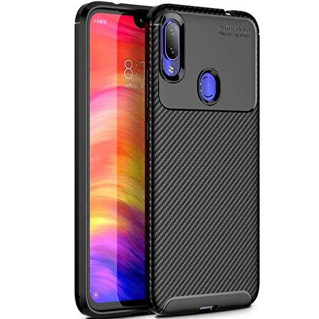 Xiaomi Redmi Note 7 Uyumlu Kılıf Ultra Slim Fit Karbon Silikon