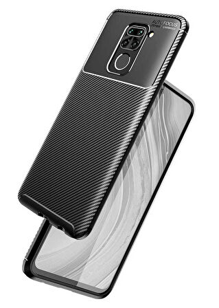 Xiaomi Redmi Note 9 Uyumlu Kılıf Ultra Slim Fit Karbon Silikon