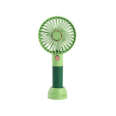 Mini Vantilatör, 20cm, Sessiz, 3 Hız Ayarı, Telefon Tutucu Özellikli Portatif Soğutucu Fan YEŞİL