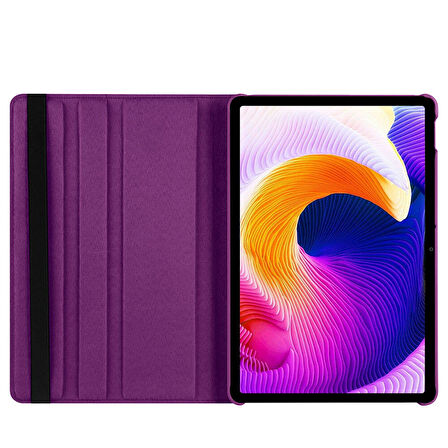 Xiaomi Redmi Pad SE Uyumlu Kılıf Mikrofiber Astarlı Suni Deri 360 Derece Dönebilen Standlı Tablet Kılıfı