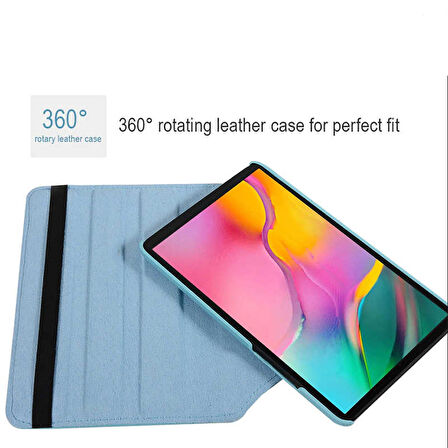 Samsung Galaxy Tab A7 Lite T225 T220 Uyumlu Kılıf Mikrofiber Astarlı Suni Deri 360 Derece Dönebilen Standlı Tablet Kılıfı