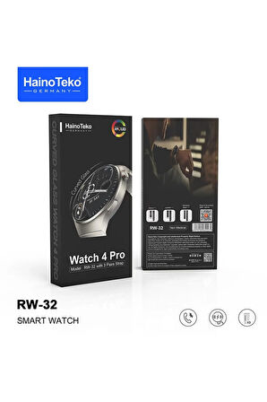 Haino Teko Germany RW32 Curved Amoled Ekran 3 Kordon Akıllı Saat