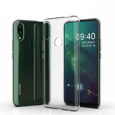 Huawei P Smart Z Uyumlu Kılıf Esnek Ultra Koruyucu Şeffaf Silikon Flexible transparent Case Silicone Case