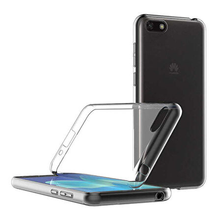 Huawei Y5 2018 Uyumlu Kılıf Esnek Ultra Koruyucu Şeffaf Silikon Flexible transparent Case Silicone Case
