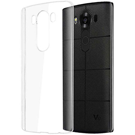 LG V10 Uyumlu Kılıf Esnek Ultra Koruyucu Şeffaf Silikon Flexible transparent Case Silicone Case
