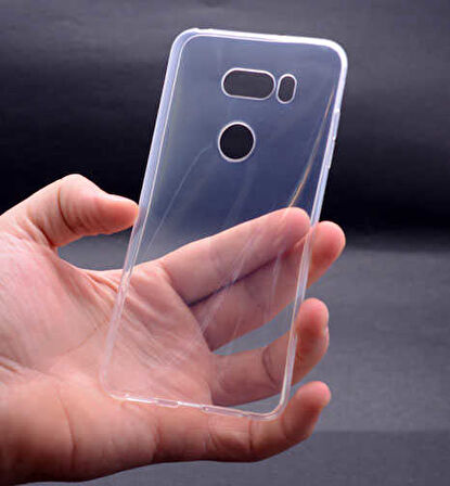 LG V30 Uyumlu Kılıf Esnek Ultra Koruyucu Şeffaf Silikon Flexible transparent Case Silicone Case