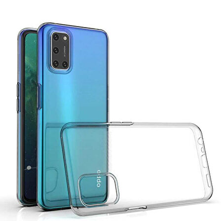 Oppo A52 Uyumlu Kılıf Esnek Ultra Koruyucu Şeffaf Silikon Flexible transparent Case Silicone Case