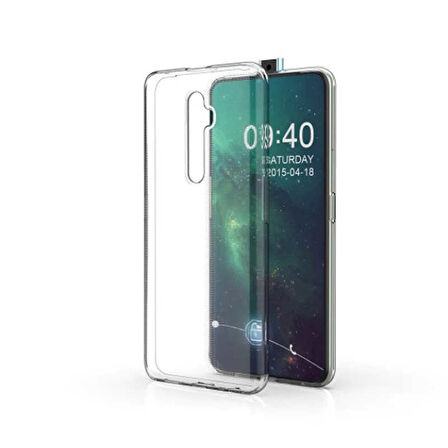 Oppo Reno 2Z Uyumlu Kılıf Esnek Ultra Koruyucu Şeffaf Silikon Flexible transparent Case Silicone Case