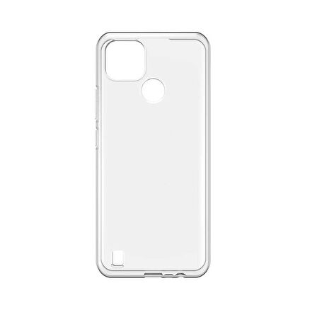 Realme C21 Uyumlu Kılıf Esnek Ultra Koruyucu Şeffaf Silikon Flexible transparent Case Silicone Case