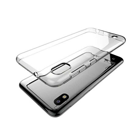 Samsung Galaxy A10 Uyumlu Kılıf Esnek Ultra Koruyucu Şeffaf Silikon Flexible transparent Case Silicone Case