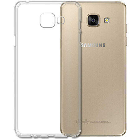Samsung Galaxy A5 2016 Uyumlu Kılıf Esnek Ultra Koruyucu Şeffaf Silikon Flexible transparent Case Silicone Case