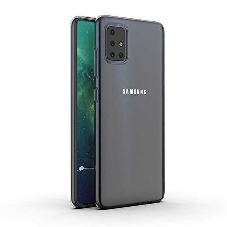 Samsung Galaxy A71 Uyumlu Kılıf Esnek Ultra Koruyucu Şeffaf Silikon Flexible transparent Case Silicone Case