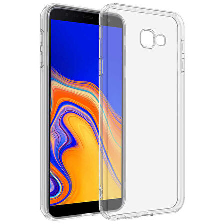 Samsung Galaxy J4 Plus Uyumlu Kılıf Esnek Ultra Koruyucu Şeffaf Silikon Flexible transparent Case Silicone Case