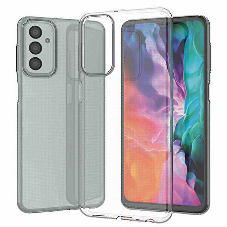 Samsung Galaxy M23 Uyumlu Kılıf Esnek Ultra Koruyucu Şeffaf Silikon Flexible transparent Case Silicone Case