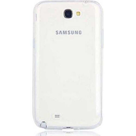 Samsung Galaxy Note 2 Uyumlu Kılıf Esnek Ultra Koruyucu Şeffaf Silikon Flexible transparent Case Silicone Case