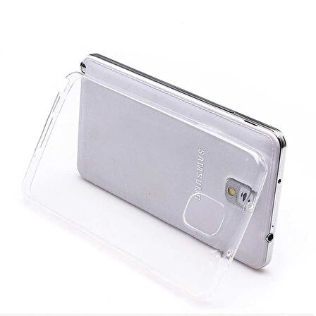 Samsung Galaxy Note 3 Neo Uyumlu Kılıf Esnek Ultra Koruyucu Şeffaf Silikon Flexible transparent Case Silicone Case