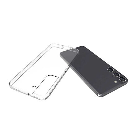 Samsung Galaxy S22 Plus Uyumlu Kılıf Esnek Ultra Koruyucu Şeffaf Silikon Flexible transparent Case Silicone Case