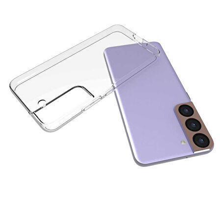 Samsung Galaxy S22 Uyumlu Kılıf Esnek Ultra Koruyucu Şeffaf Silikon Flexible transparent Case Silicone Case